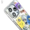 Neon Cyberpunk Sketch Brushed Silver Lightning for iPhone