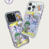 Green & Silver Duo - Purple Graffiti Street Art iPhone Case