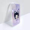 Lavender Pixel Butterfly - Ribbed Texture iPhone Case