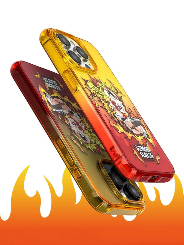 Solar Blaze - Hand-Drawn Flame Gradient iPhone Case