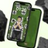 Stone Pillar Mantra - Moss Green Calligraphy Art iPhone Case