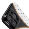 White Gold Zipper Reveal Teardrop Pattern iPhone Case