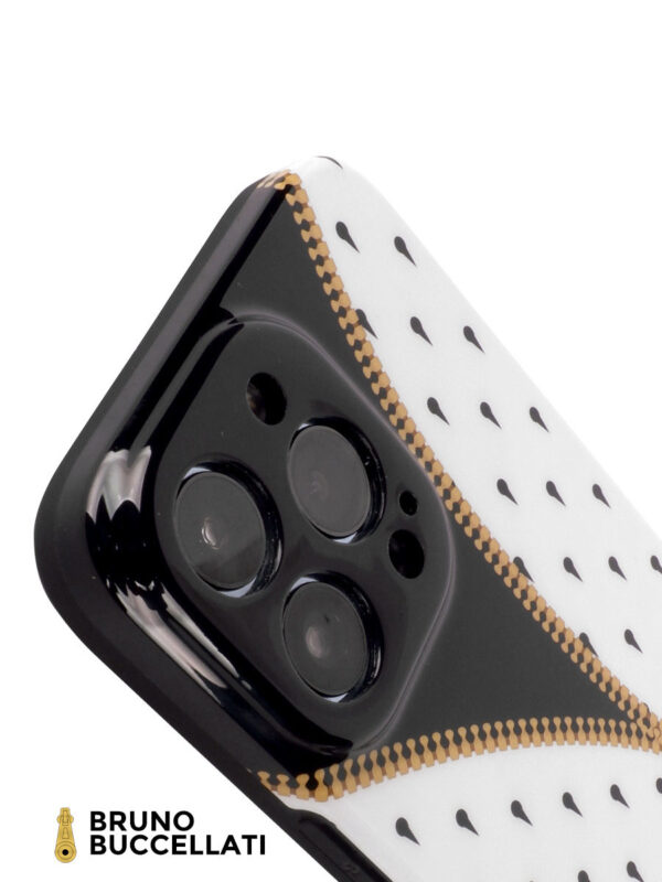 White Gold Zipper Reveal Teardrop Pattern iPhone Case