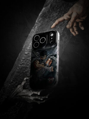主图-02 The Iron Resolve - Crimson Shadow iPhone Case