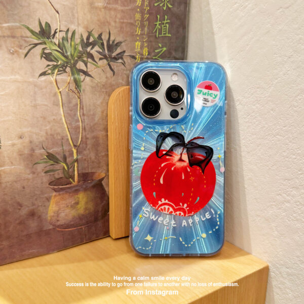 Sunburst Electric Blue Shimmer Cool Apple iPhone Case