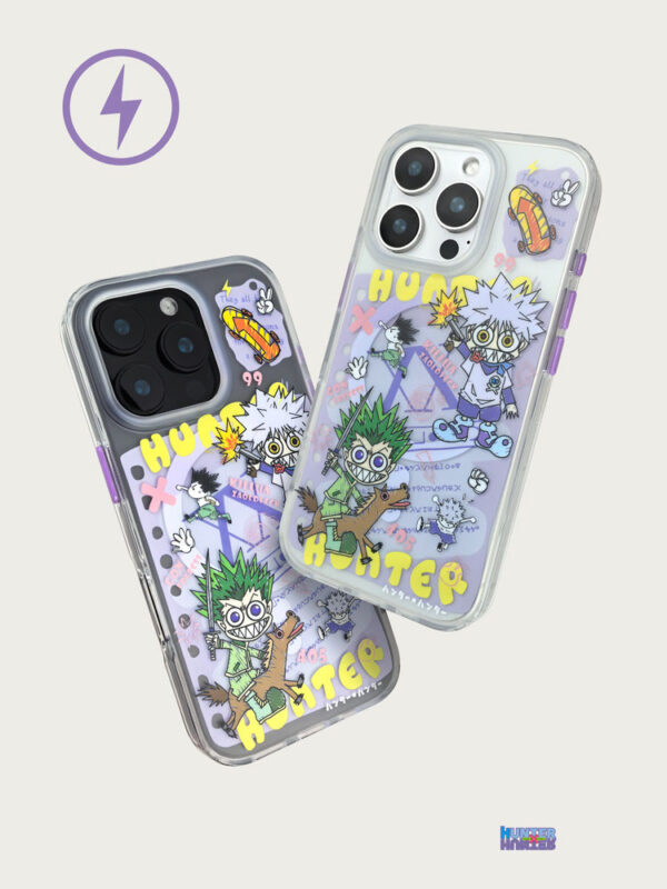 Green & Silver Duo - Purple Graffiti Street Art iPhone Case