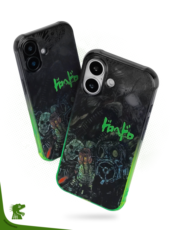 Toxic Swamp Grunge - Neon Green Graffit Sketch iPhone Case