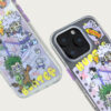 Green & Silver Duo - Purple Graffiti Street Art iPhone Case