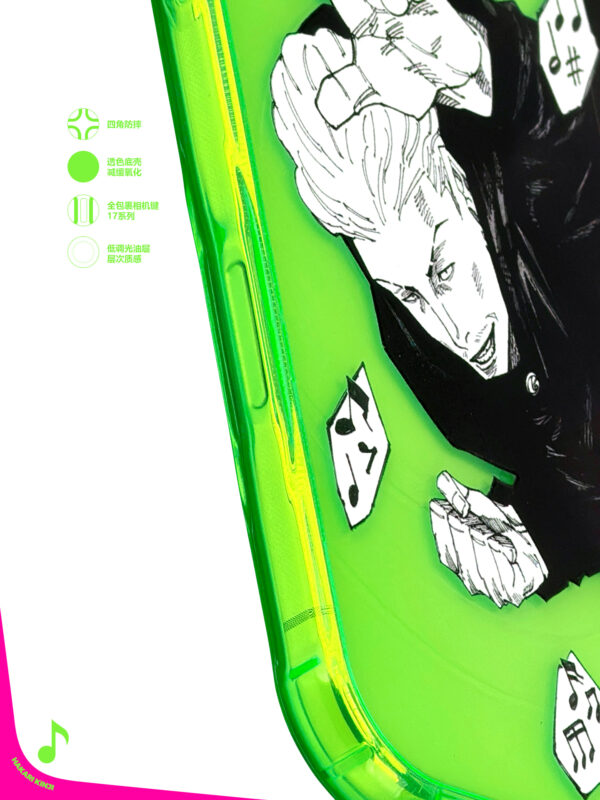 Acid Jackpot - Neon Manga Transparency iPhone Case