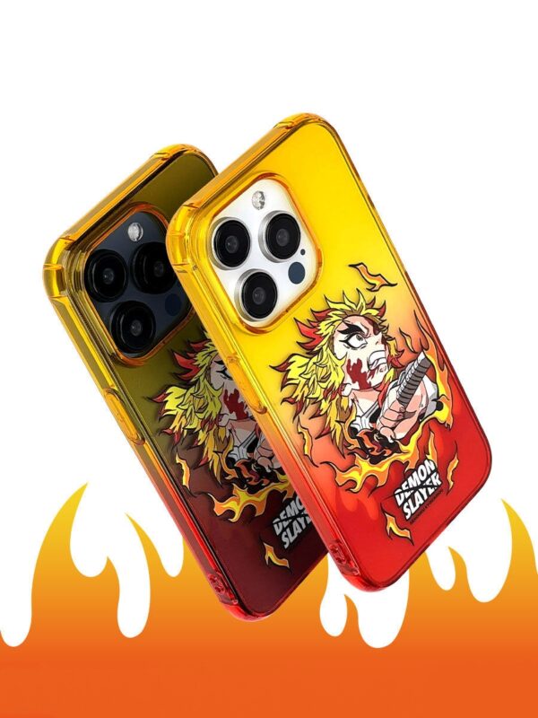 Solar Blaze - Hand-Drawn Flame Gradient iPhone Case