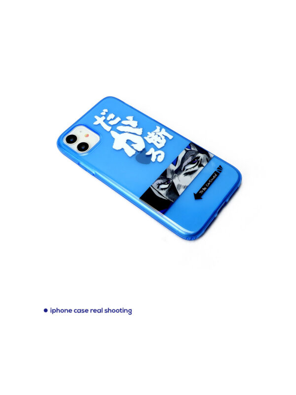 Deep Royal Bold Calligraphy Intense Gaze Eyes iPhone Case