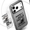 Monochrome Manga Panel Turbulent Wave Portrait iPhone Case