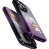 Dark Purple Ombre Retro Pixel Cowboy iPhone Case