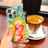 Psychedelic Crimson Fighter Starburst Aura - Aesthetic iPhone Case
