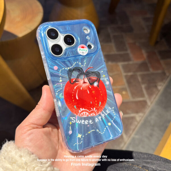 Sunburst Electric Blue Shimmer Cool Apple iPhone Case