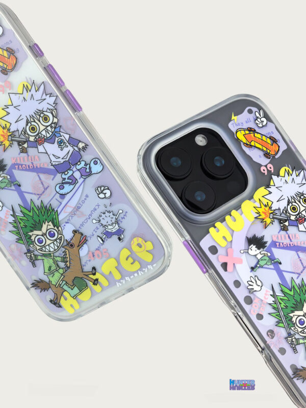 Green & Silver Duo - Purple Graffiti Street Art iPhone Case