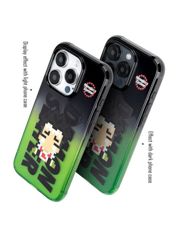 Moss Gradient - Retro 8-Bit Monk iPhone Case
