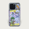 Green & Silver Duo - Purple Graffiti Street Art iPhone Case