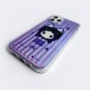 Lavender Pixel Butterfly - Ribbed Texture iPhone Case