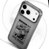 Monochrome Manga Panel Turbulent Wave Portrait iPhone Case