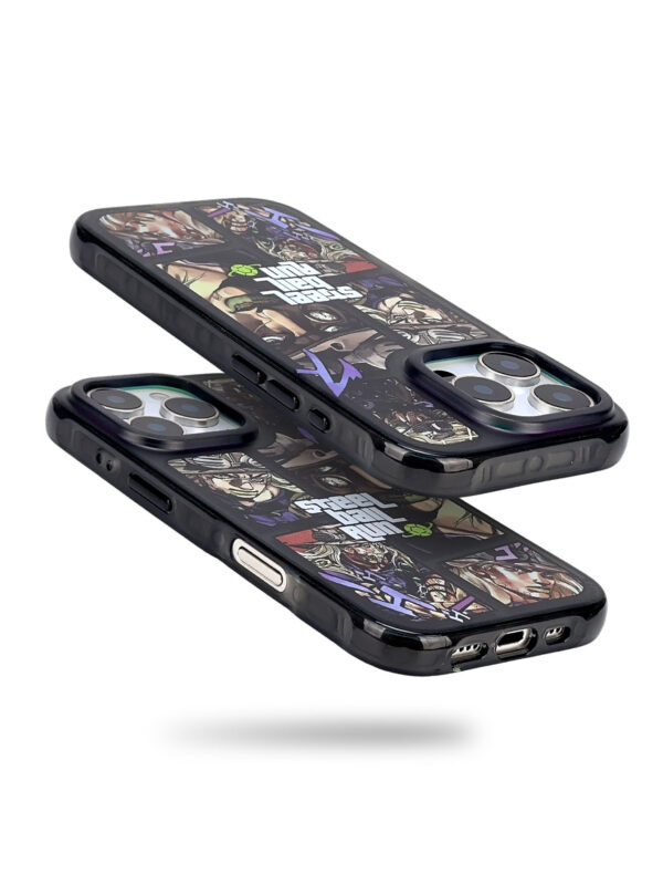 The Infinite Spin - Collage Noir iPhone Case