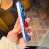 Sunburst Electric Blue Shimmer Cool Apple iPhone Case