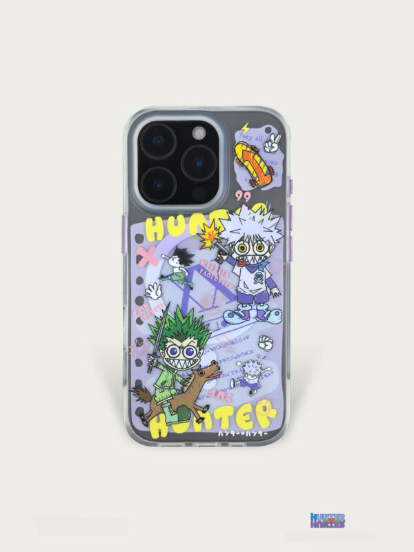 Green & Silver Duo - Purple Graffiti Street Art iPhone Case