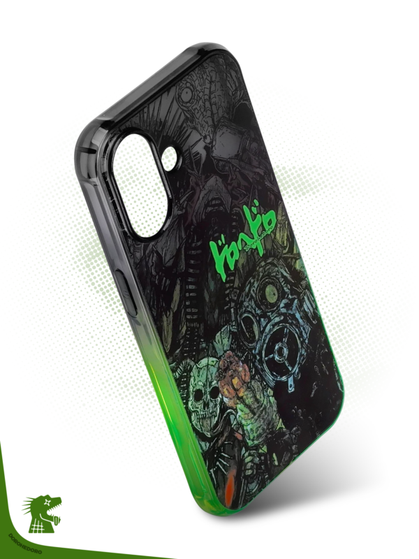 Toxic Swamp Grunge - Neon Green Graffit Sketch iPhone Case