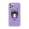 Lavender Pixel Butterfly - Ribbed Texture iPhone Case