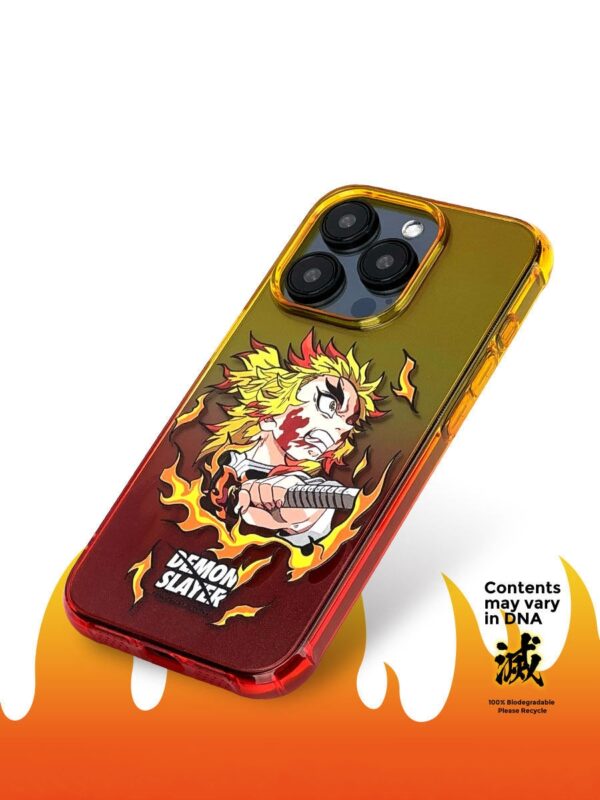 Solar Blaze - Hand-Drawn Flame Gradient iPhone Case