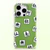 Stone Pillar Mantra - Moss Green Calligraphy Art iPhone Case