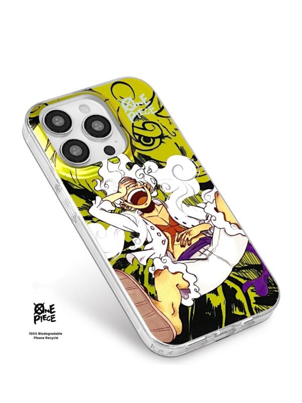 Vibrant Yellow Explosive Manga Laughing Chaos iPhone Case