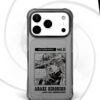 Monochrome Manga Panel Turbulent Wave Portrait iPhone Case