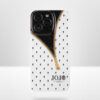 White Gold Zipper Reveal Teardrop Pattern iPhone Case