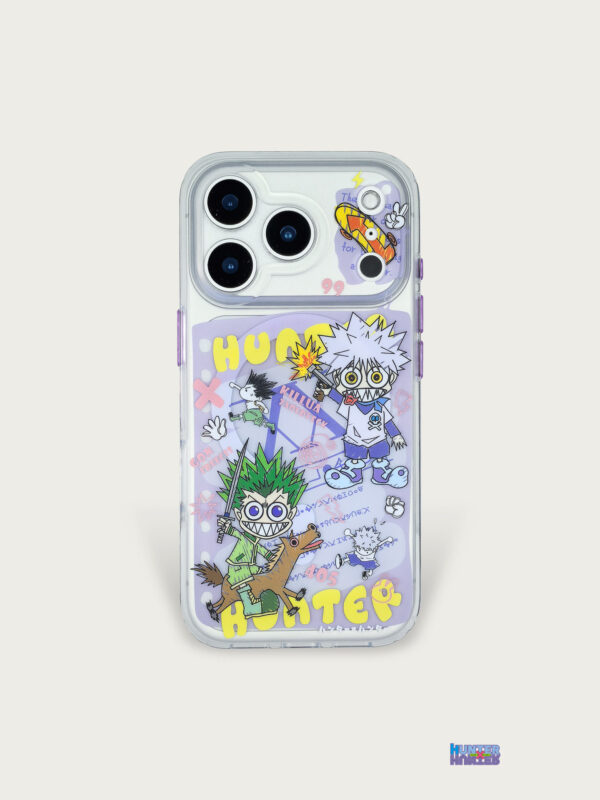 Green & Silver Duo - Purple Graffiti Street Art iPhone Case