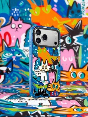 Street Pop Culture Abstract Graffiti Cat Collage for iPhone