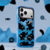 Blue Water Ripple Black Cat for iPhone