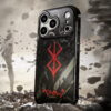 Crimson Runemark Heavy Metal Armor Texture - Aesthetic iPhone Case