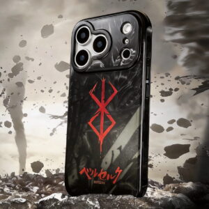 Crimson Runemark Heavy Metal Armor Texture - Aesthetic iPhone Case