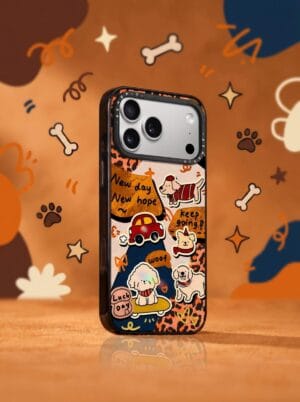 Cute Cartoon Dog Leopard Print for iPhone