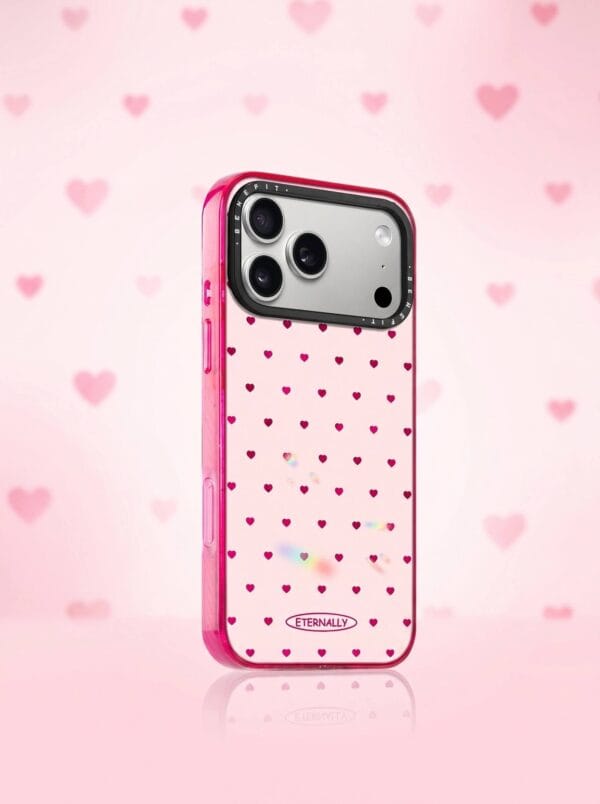 Retro Y2K Eternally Love Cute Pink Heart Pattern for iPhone