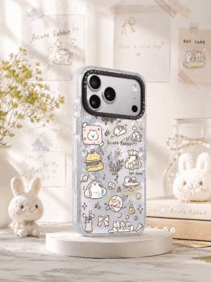 Cute Rabbit Holographic Silver for iPhone