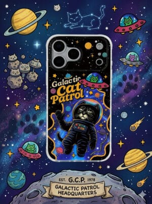 Galactic Patrol Cat iPhone Case – Cute Cosmic Hol for iPhone