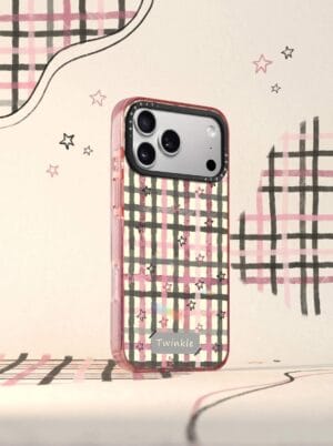 Y2K Pastel Gingham Checkered Grunge Pink Plaid for iPhone