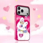 Kawaii Cute White CatAesthetic Anime Phone Case for iPhone