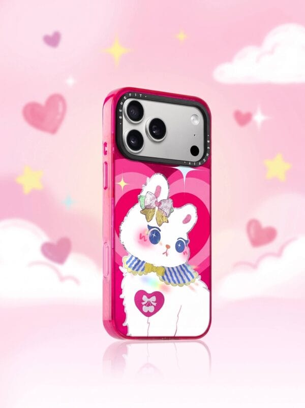 Kawaii Cute White CatAesthetic Anime Phone Case for iPhone