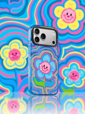 Retro Psychedelic Smiley Flower for iPhone