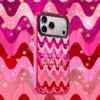 Y2K Hot Pink Wavy Retro Psychedelic Wave for iPhone