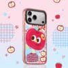 Cute Red White Checkered Retro Red Gingham Apple for iPhone