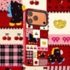 Red Quilt Cherry Bows Vintage Patchwork Pony for iPhone